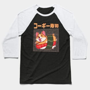 Cute Sushi Corgi Dog Funny Kawaii Dog Owner Baseball T-Shirt